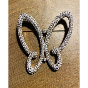Swarovski Crystal Rhinestone Butterfly Brooch
